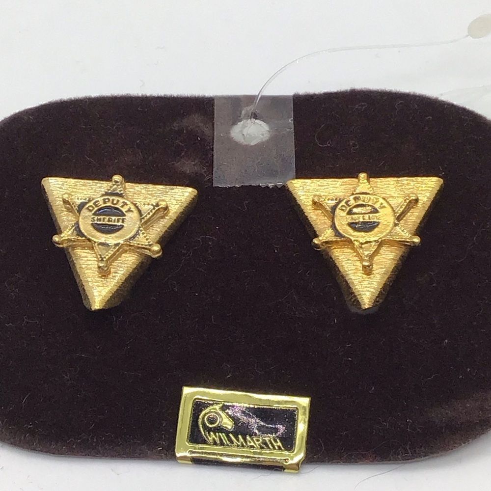 Vintage Wilmarth Deputy Sheriff Collar Tips
